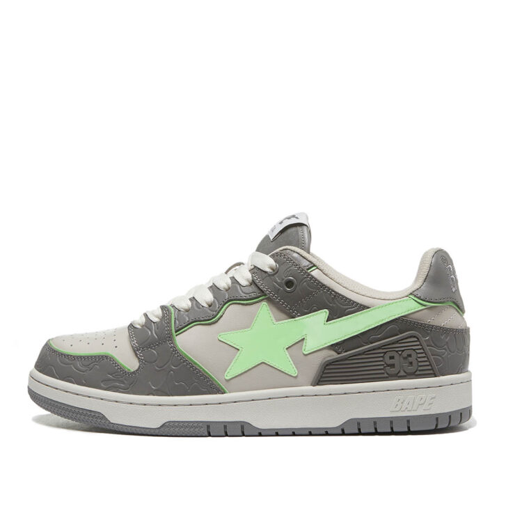 BAPE® SK8 STA GREY / GREEN 