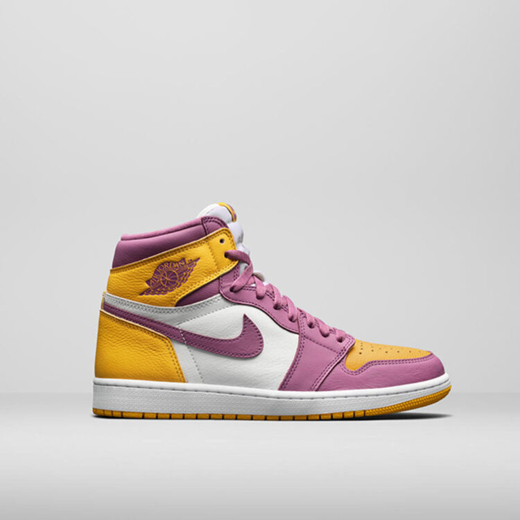  Air Jordan I HI OG University Gold/Light Bordeaux