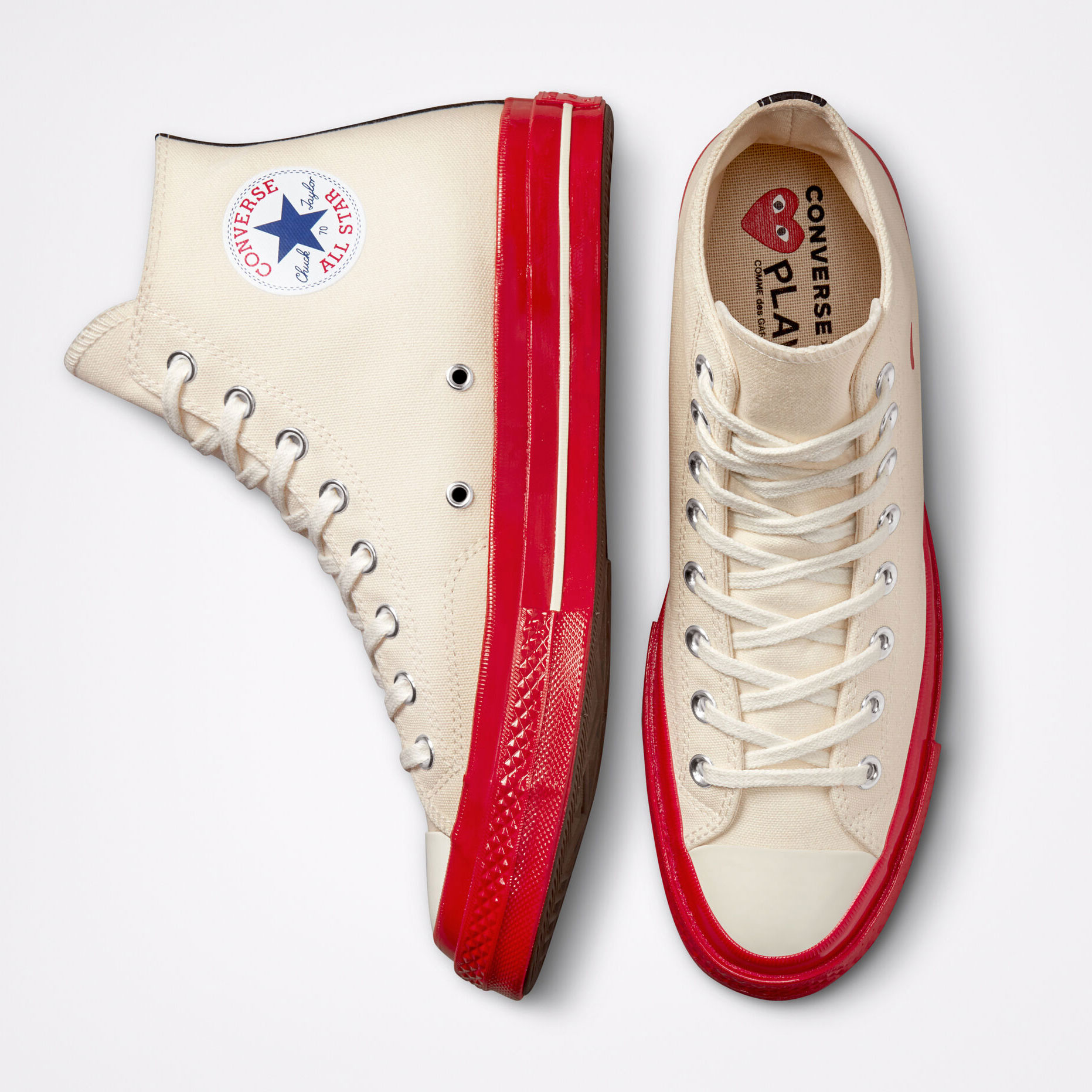 Comme des Garçons PLAY x Converse Chuck 70 “Red” Collection