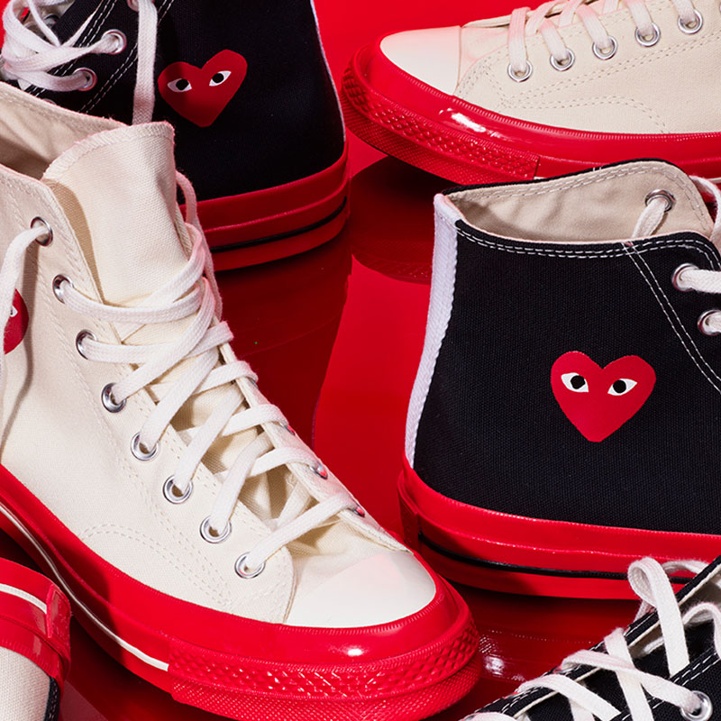 Comme des Garçons PLAY x Converse Chuck 70 “Red” Collection