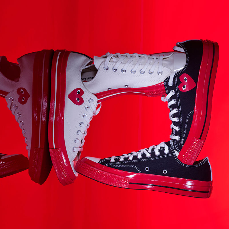 Comme des Garçons PLAY x Converse Chuck 70 “Red” Collection