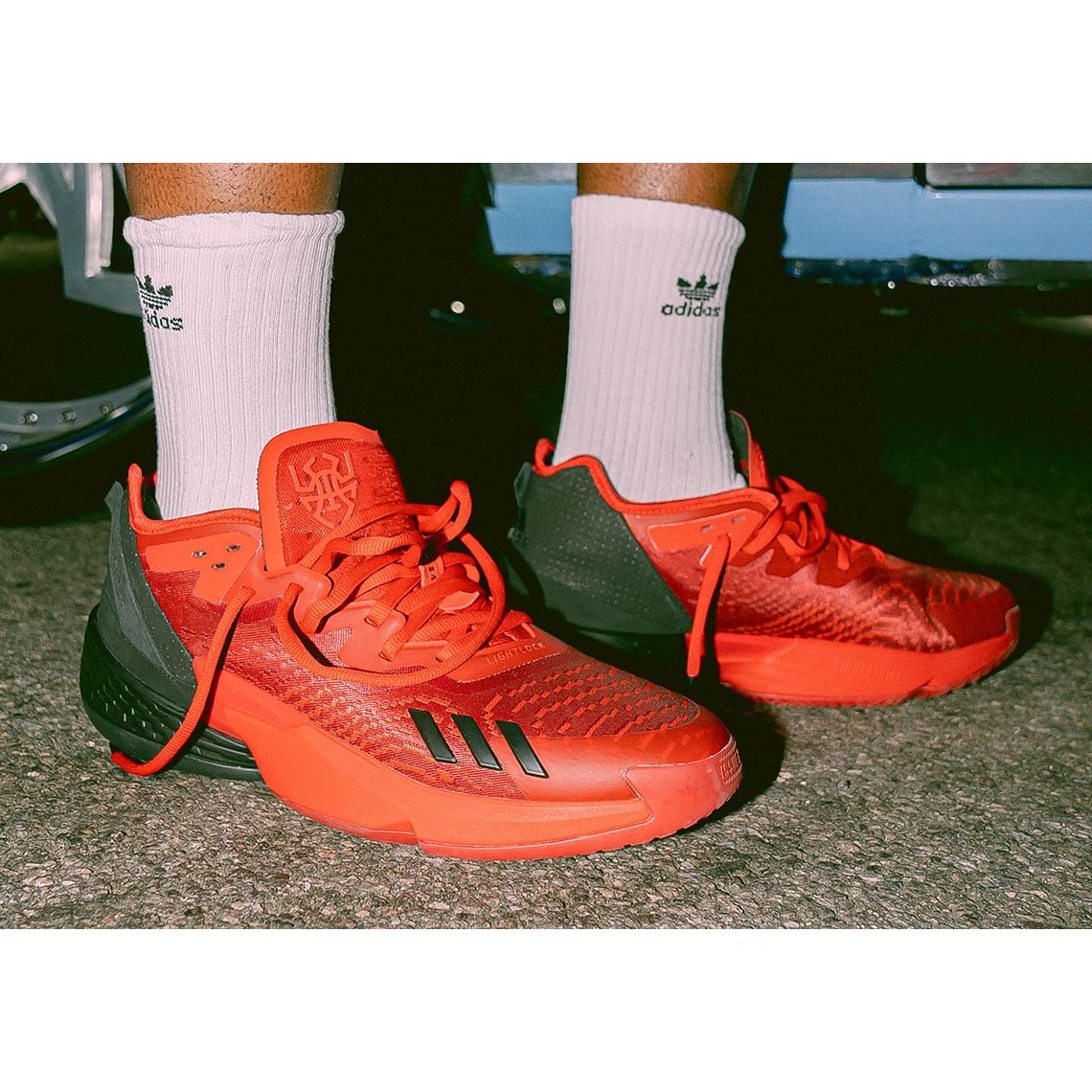 Donovan Mitchell adidas D.O.N. Issue #4 At Rucker Park black red