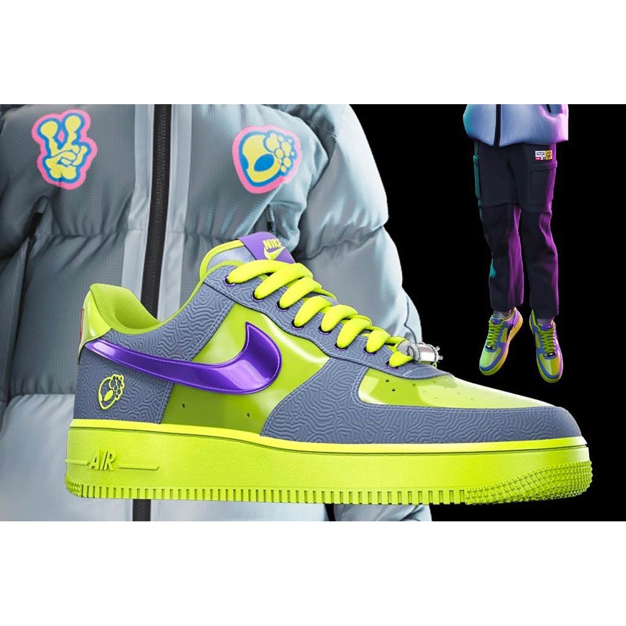 RTKFT x Nike Air Force 1 "Alien"