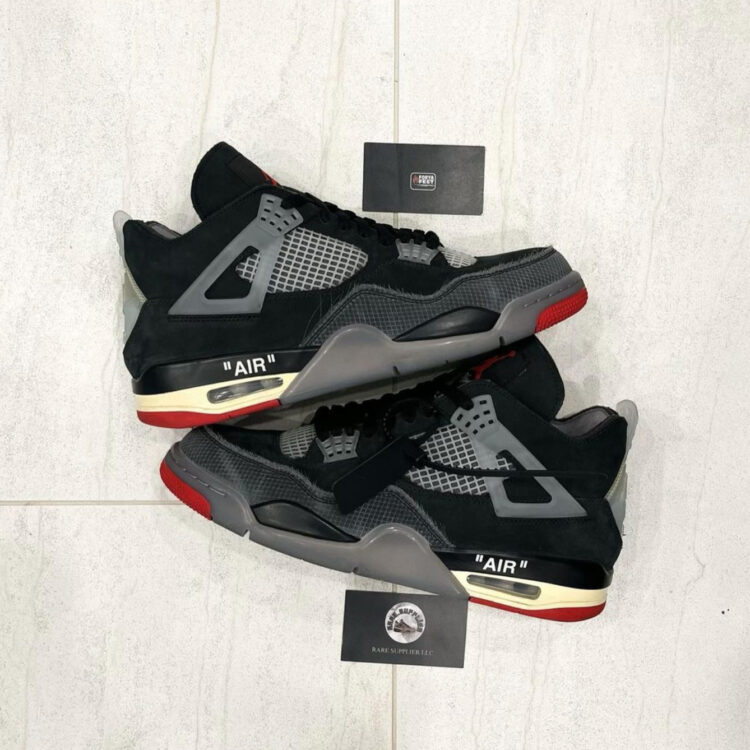 Off-White x Air Jordan 4 “Bred” Sample