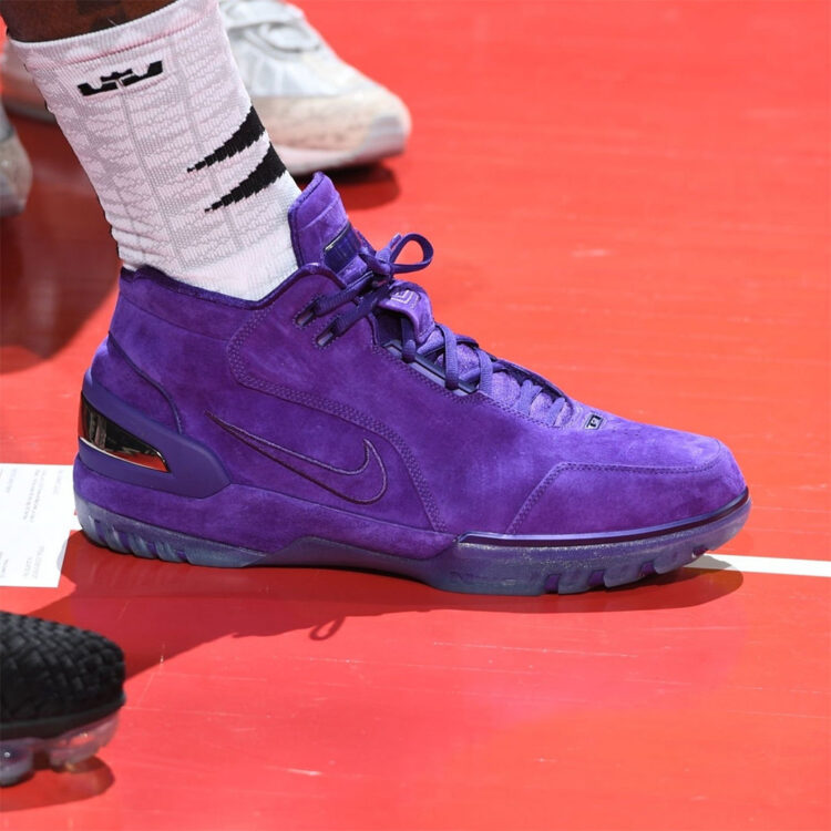 LeBron James in the Nike Air Zoom Generation "Court Purple"