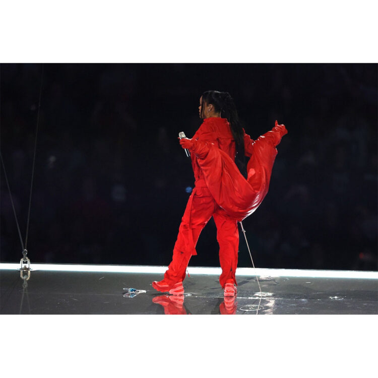 Rihanna wears MM6 Maison Margiela x Salomon Cross Low for Super Bowl 57 Halftime Show