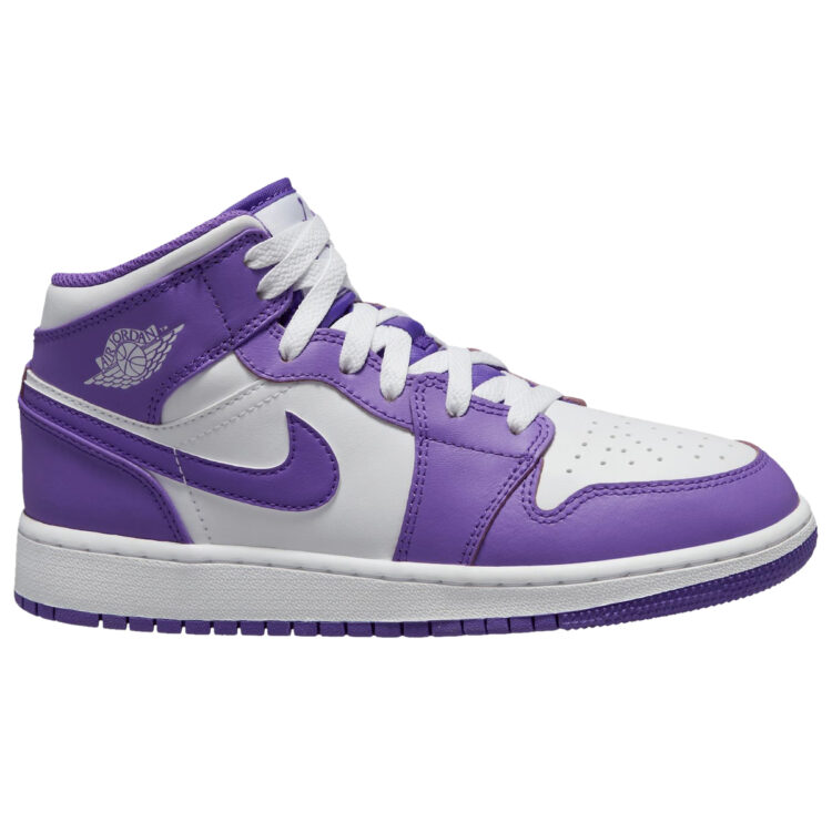 Air Jordan 1 Mid GS "White Purple" DQ8423-511