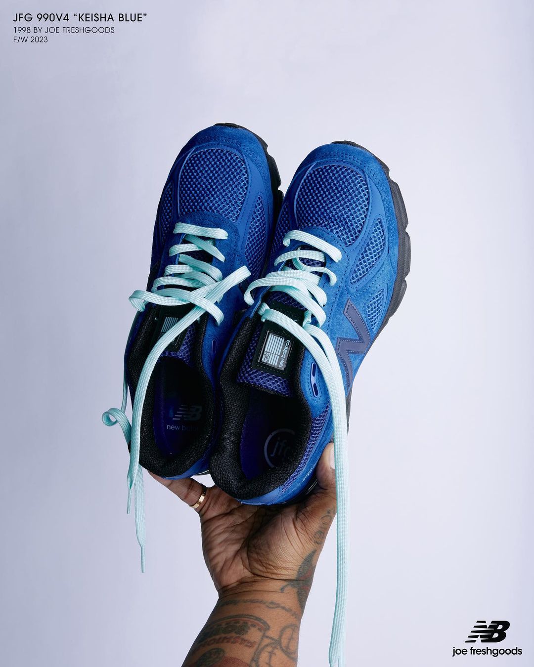 Joe Freshgoods x New Balance 990v4 "Keisha Blue"