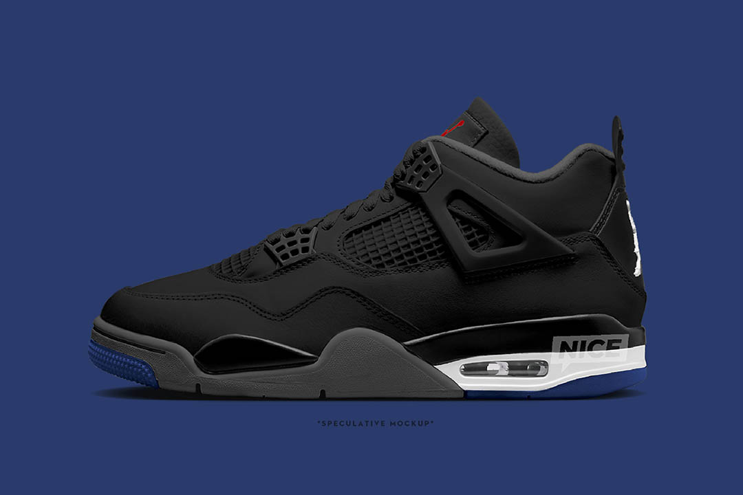 Air Jordan 4 "Black/Deep Royal Blue" FQ8138-003