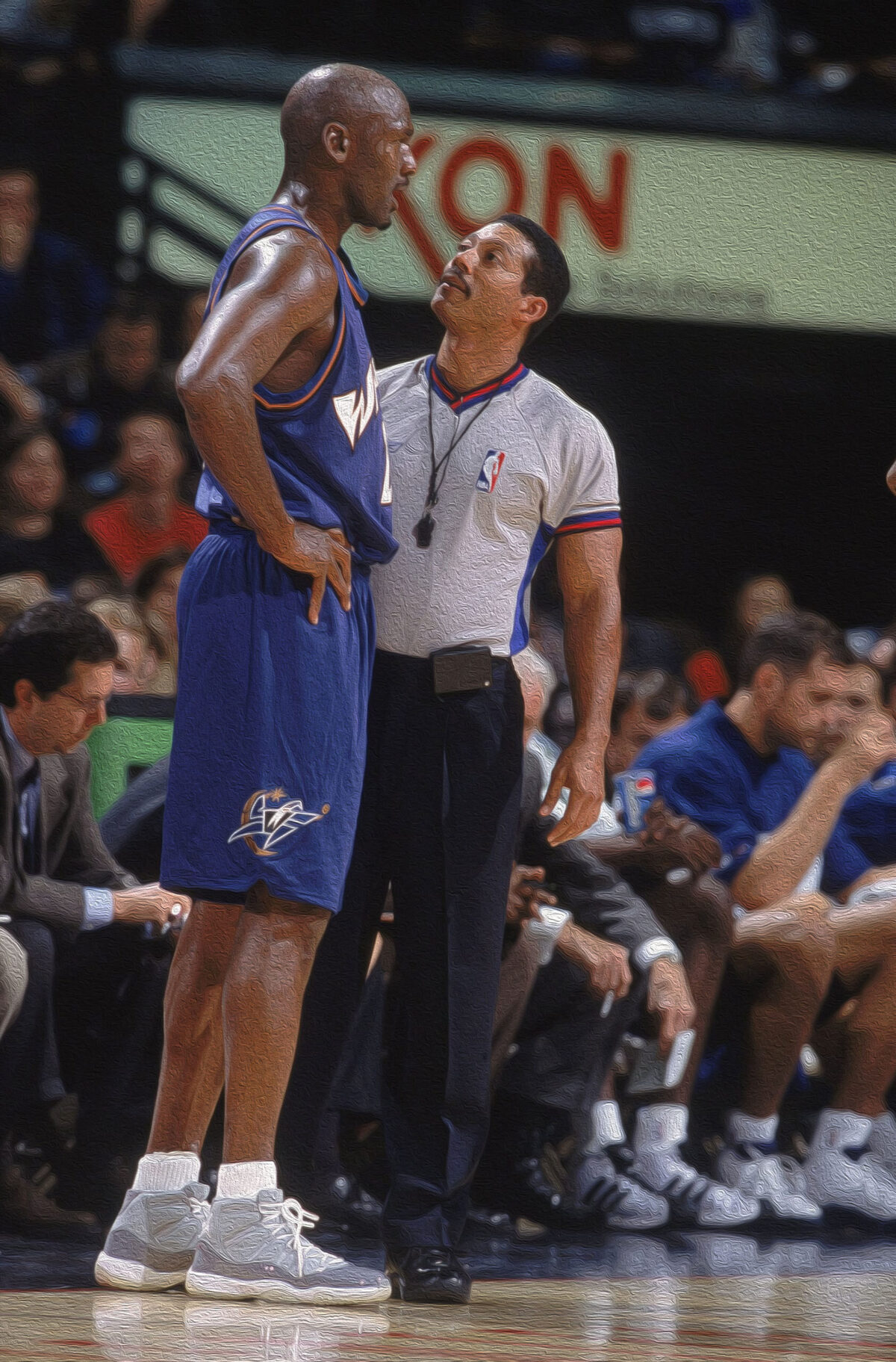 Michael Jordan wearing the "Cool Grey" Air Jordan 11 Retro