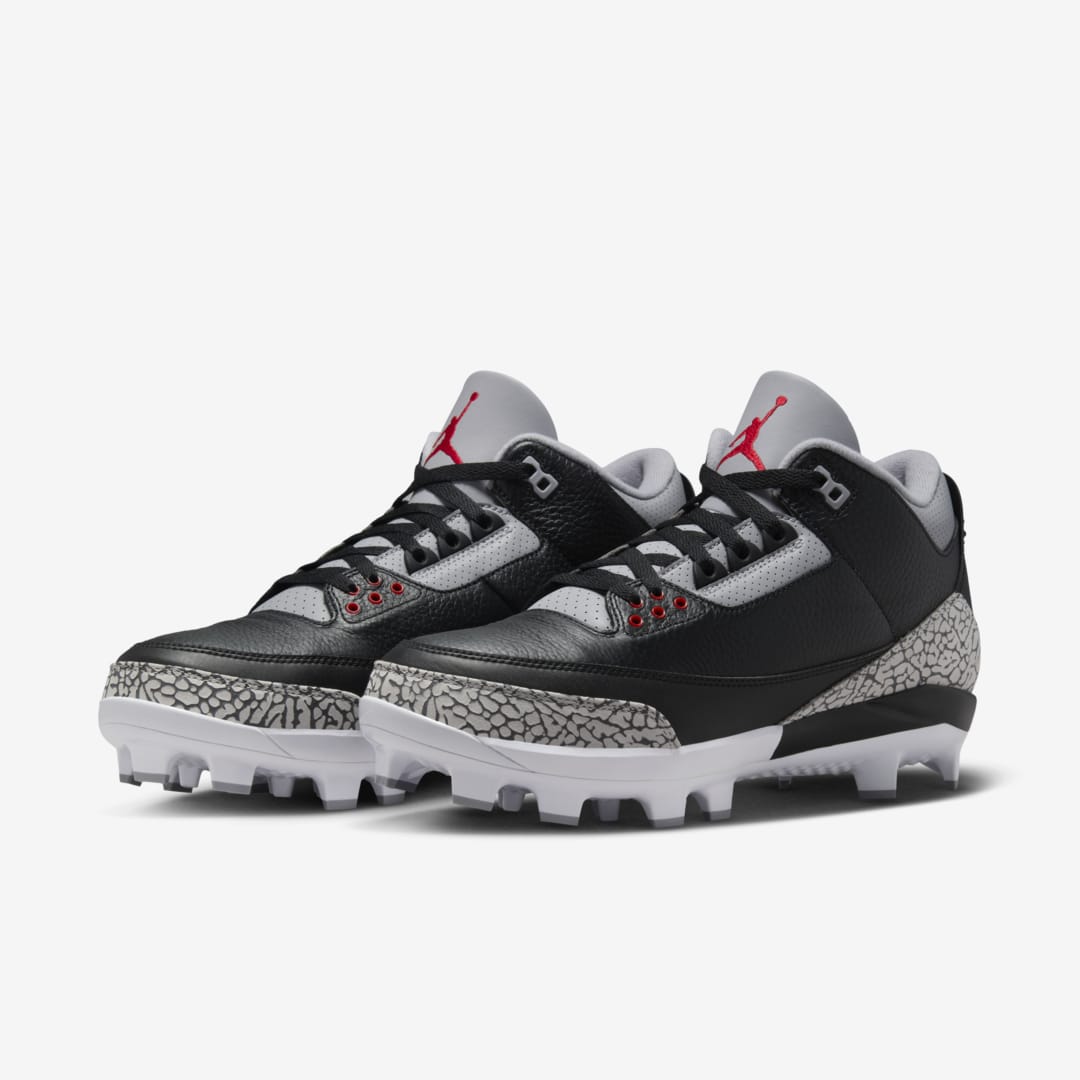 Air Jordan 3 Baseball Cleat "Black Cement" FZ8627-001