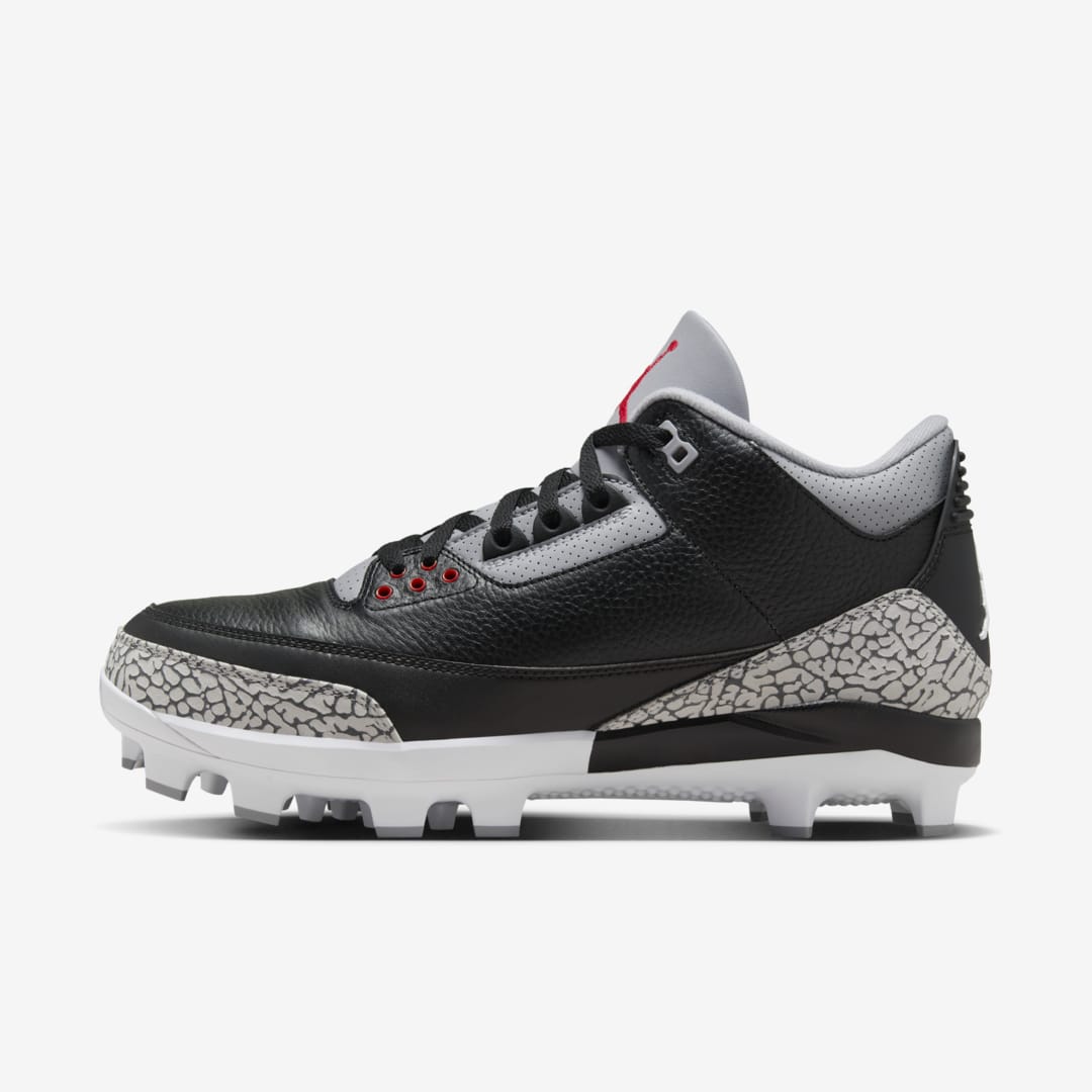 Air Jordan 3 Baseball Cleat "Black Cement" FZ8627-001