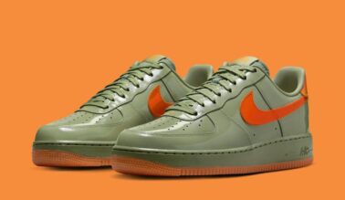 Nike Air Force 1 Low Premium "Oil Green/Safety Orange" HJ9118-386