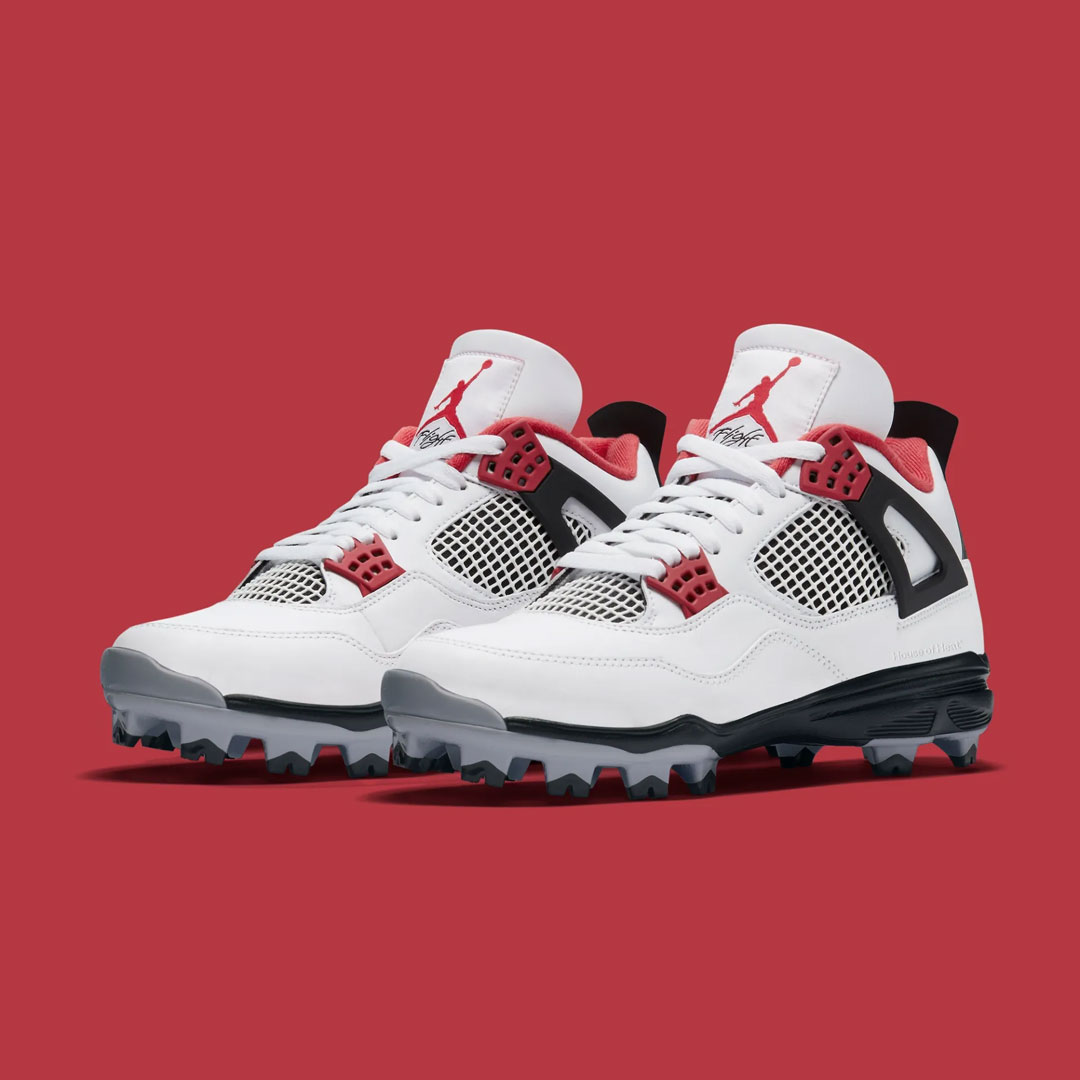 Air Jordan 4 Cleat "Fire Red" HQ0207-106