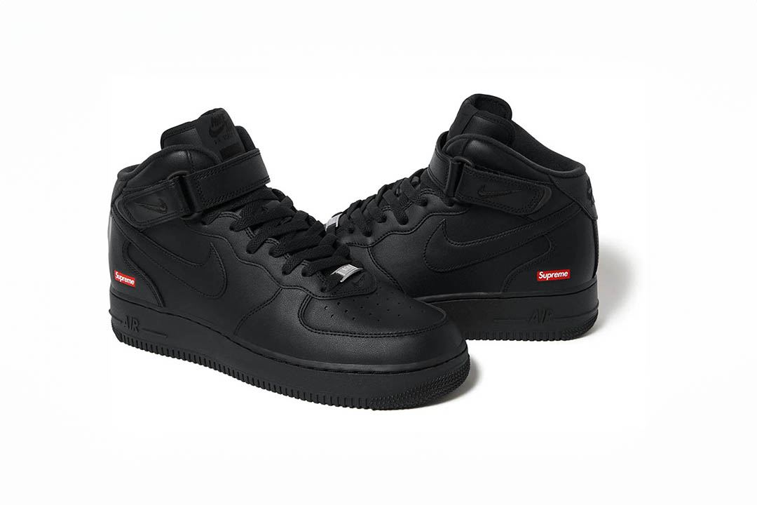 Supreme x Nike Air Force 1 Mid "Black"