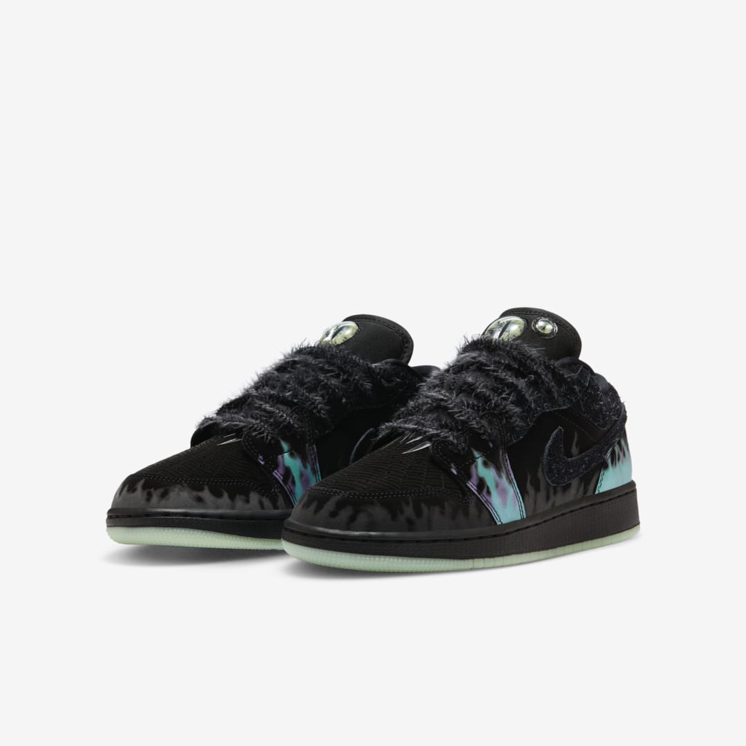 Air Jordan 1 Low SE GS "Halloween Black Cat" HQ3442-001