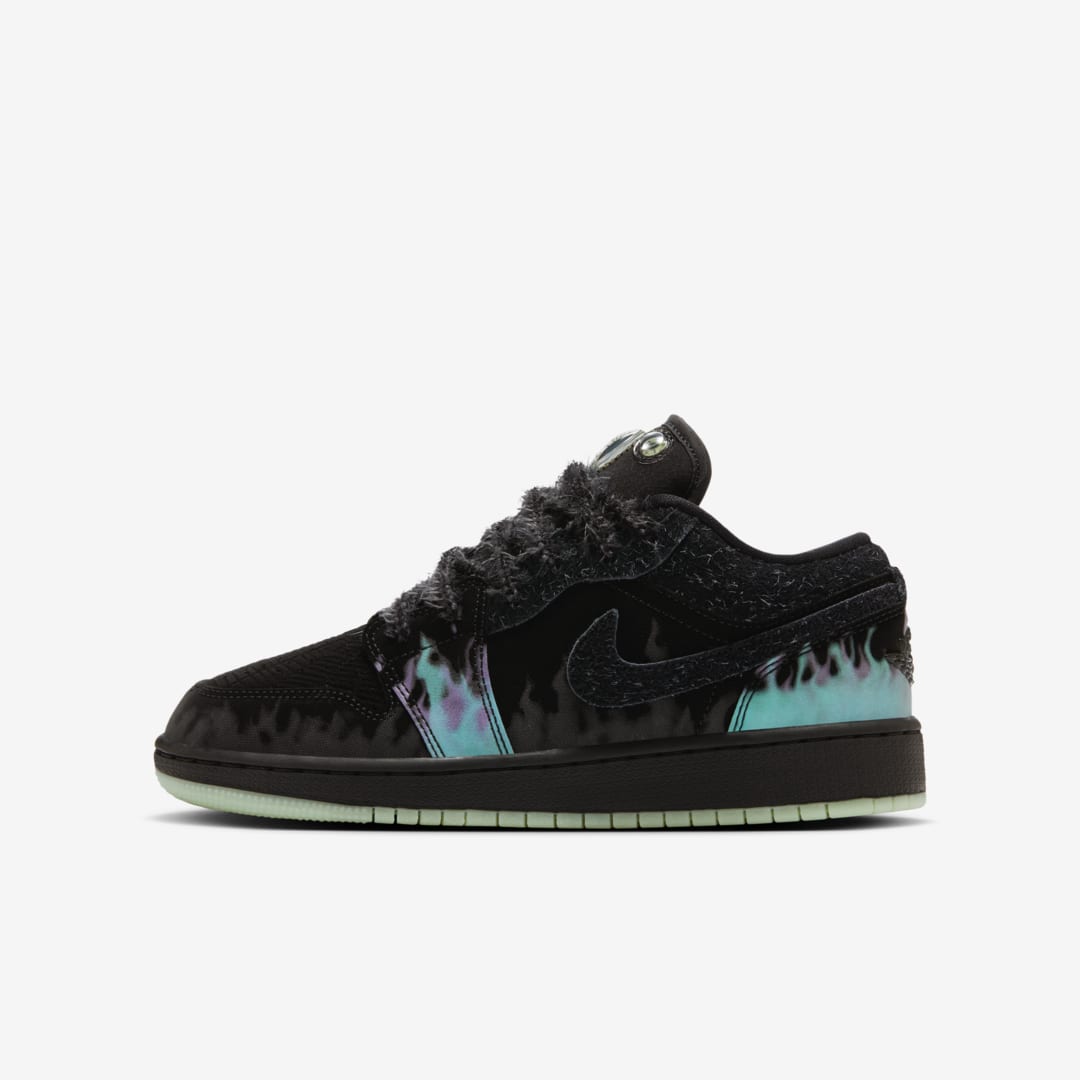 Air Jordan 1 Low SE GS "Halloween Black Cat" HQ3442-001