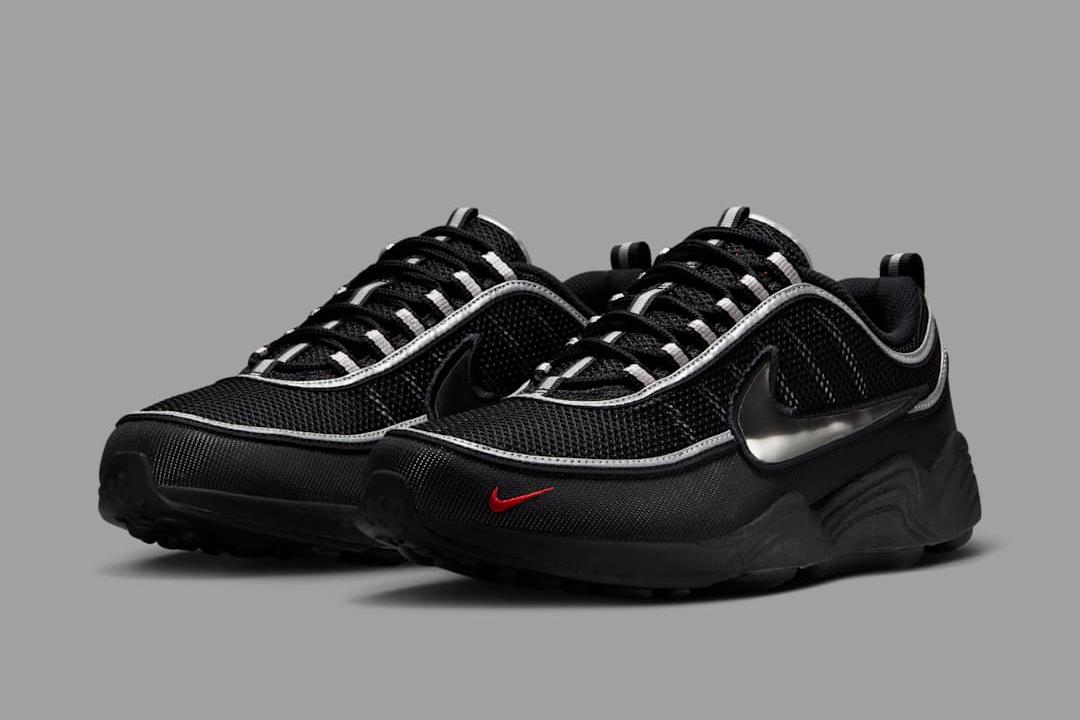 Nike Air Zoom Spiridon "Black/Metallic Silver/Sport Red" HF9117-002